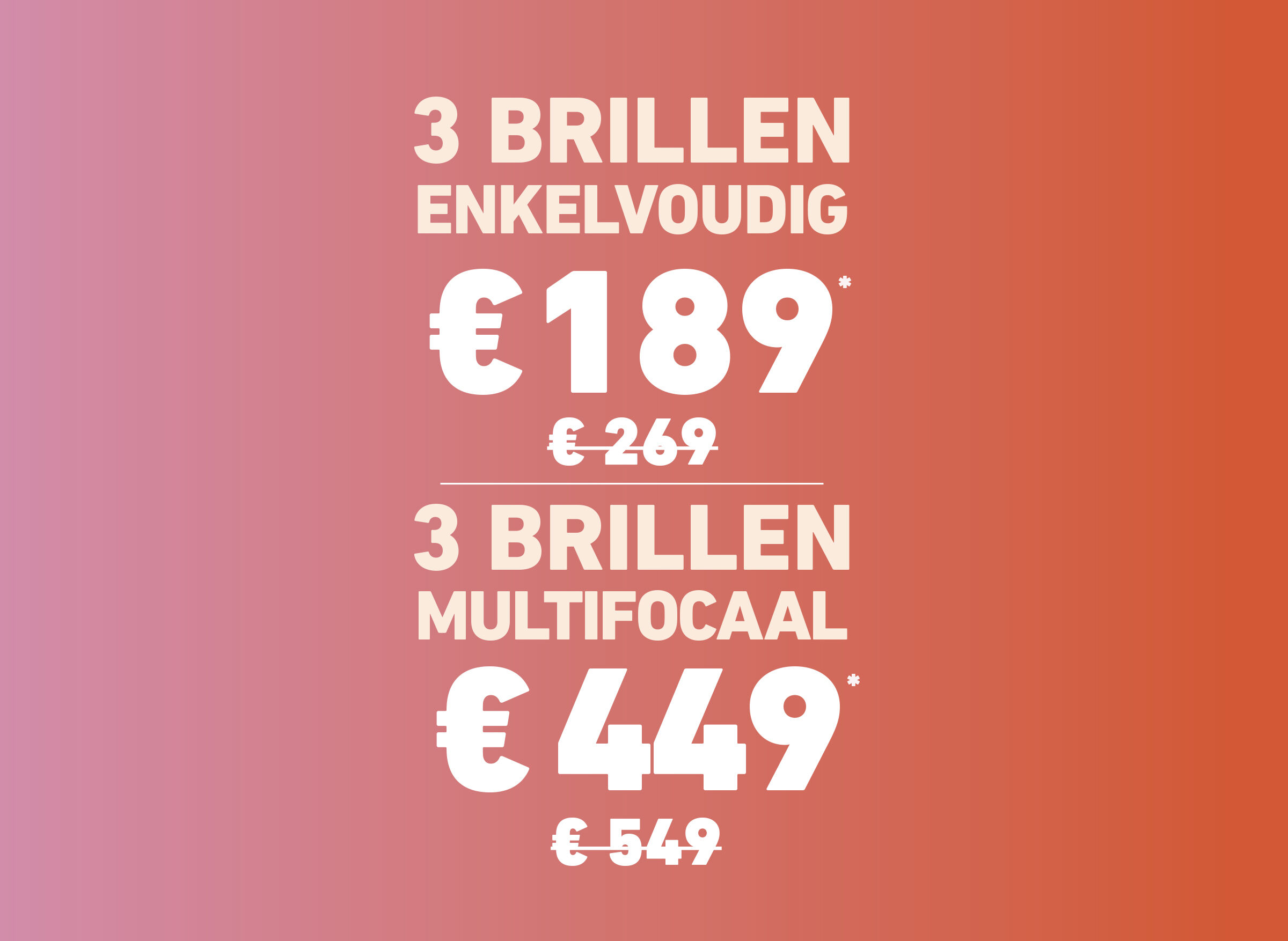 Krijg de 3e bril gratis!